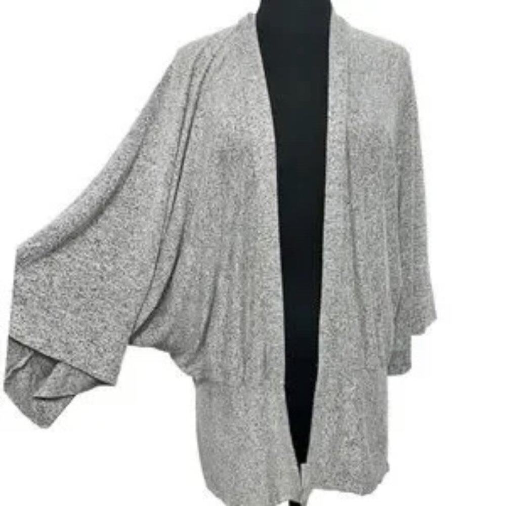 ANTHROPOLOGIE Saturday Sunday Lounge About Knit Kimono in Heather Gray